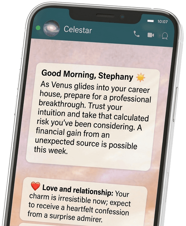 Celestar daily horoscope on WhatsApp